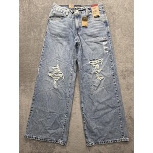 Levi's Distressed Blue Wide Leg Jeans **please read description